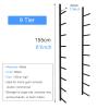 ZXXL Wall Mount Yoga Mat Rack Organizer Storage Shelf, Black Metal Yoga Mats Display Holder for Foam Roller/Resistance Band/Exercise Mat (Size : 9 Tier) view 3