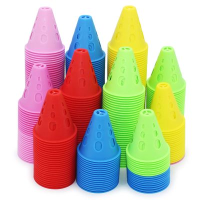 Agility Training Cone Pack of 100 Windproof Sports Cones, Used for Roller Skating Football Training Agility Cone, 7.5x7.5cm (Color : 100pcs)
