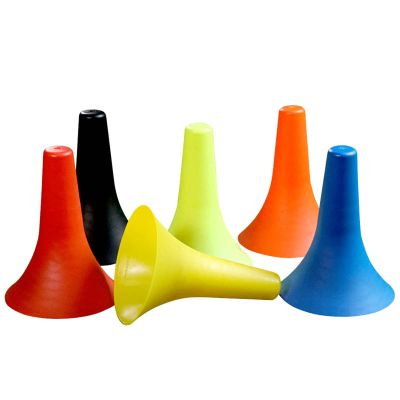 Agility Training Cone 6 Packs of Colored Plastic Sports Cones, 23cm/9" Horn Shape Football Agility Training Obstacle Cone