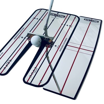 EyeLine Golf Bundle: Large Putting Alignment Shoulder Mirror and Patented Classic Putting Mirror Portable Training Aids As seen on PGA Tour Made in USA Outdoors/Indoors Putting mat