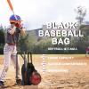 KAEGREEL Drawstring Baseball Bag for Boys and Girls, Foldable Softball Backpack Gym Bag, T-Ball & Bat Bag with Detachable Ball Mesh Bag for Football Basketball Holds Bat, Helmet Holder, Gloves view 3
