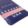 CRAFTSMAN GOLF Customized Name USA Star Red Stripes Blue Pu Leather Scorecard & Yardage Holder Cover (Embroidered Name) view 2