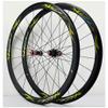 Touring Bike Wheelset 700C Cycling Rim Road Bike Wheel C/V Brake Bicycle 7-11speed Cassette Hubs Sealed Bearing 6 Pawls QR (Size : Green_700C) view 1