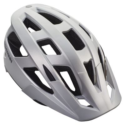 Schwinn Halcyon ERT Bike Helmet for Youth Boys Girls, Ages 8 to 14, Can Fit Head Circumference 54-58 cm, 19 Vents, Removeable Visor, Adjustable Fit, Medium Silver