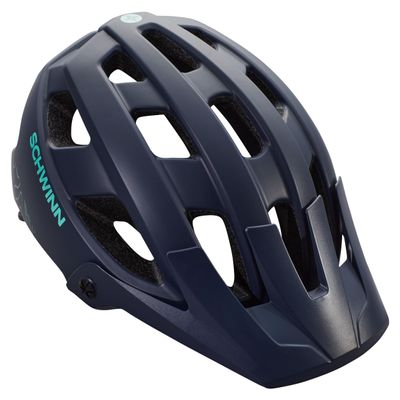 Schwinn Bunker ERT Bike Helmet for Adult Men Women, Can Fit Head Circumference 59-63cm, with 17 Air Vents, Pivoting Visor, & Adjustable Locking Strap, Large, Navy