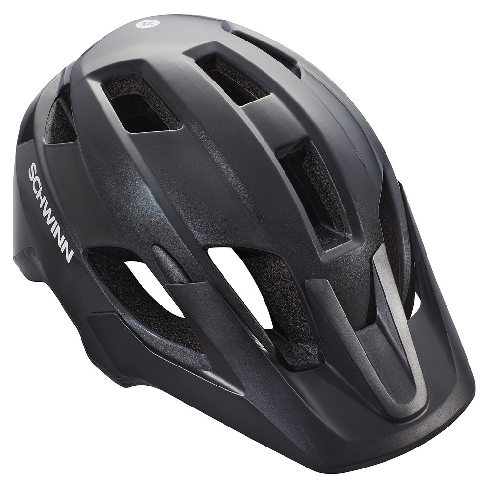 Schwinn Yahara ERT Bike Helmet for Youth Boys and Girls, Ages 8 to 14, Can Fit Head Circumference 54-58 cm, 14 Vents, Removable Visor, Adjustable Fit, Medium Graphite