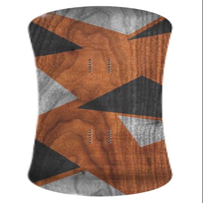 Snowboard Wrap 362 - Wood Geometric Shapes Snowboard Graphic Decal - Includes Application Squeegee - 14 inch x 65 inch fits Most Snowboards -