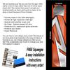 Snowboard Wrap 362 - Wood Geometric Shapes Snowboard Graphic Decal - Includes Application Squeegee - 14 inch x 65 inch fits Most Snowboards - view 2