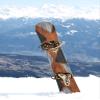 Snowboard Wrap 362 - Wood Geometric Shapes Snowboard Graphic Decal - Includes Application Squeegee - 14 inch x 65 inch fits Most Snowboards - view 3