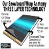 Snowboard Wrap 362 - Wood Geometric Shapes Snowboard Graphic Decal - Includes Application Squeegee - 14 inch x 65 inch fits Most Snowboards - view 4