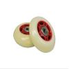 AlveyTech 76 mm Wheels for the Razor FlashRider 360 and RipRider 360 (Set of 2) - Durable White Wheel with Red Hub with ABEC Bearings, Replacement Drift Kart and Scooter Wheel Parts, DIY Install view 1