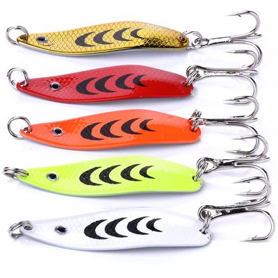LURESMEOW Fishing Spoons Lures for Bass Trout Pike Walleye,Hard Metal Spoons Lures Kit for Freshwater Saltwater,Casting Fishing Lures Blade Baits,Fishing Spoons Blade Swimbait
