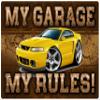 2003 2004 Ford SVT Cobra Hardtop My Garage My Rules Wall Art Graphic Decal Sticker (36Wx28L) view 1