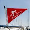 AGAS Ski Queen Bow Pennant - 10 x 15 inch - Printed 200D Nylon - Solid Brass Eyelets Canvas Heading - Vivid Colors Fade Proof - Bow Flags. view 3