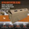 ALPS OutdoorZ Alpha Waterfowl Blind - Durable Hunting Blind in Tan, with Push Open Shooting Doors, Full-Length Side Access, Removable Gun Rests, Mesh Pockets, and Dog Doors view 3