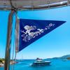 AGAS Mermaid Bow Pennant - 10 x 15 inch - Printed 200D Nylon - Solid Brass Eyelets Canvas Heading - Vivid Colors Fade Proof - Bow Flags. view 2