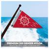 AGAS Ships Wheel Bow Pennant - 10 x 15 inch - Printed 200D Nylon - Solid Brass Eyelets Canvas Heading - Vivid Colors Fade Proof - Bow Flags. view 4