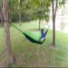 Black Mountain Products Parachute Camping Hammock with Nautical Grade Tree Ropes - Green/Small view 3