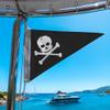AGAS Pirate Bow Pennant - 10 x 15 inch - Printed 200D Nylon - Solid Brass Eyelets Canvas Heading - Vivid Colors Fade Proof - Bow Flags. view 2