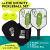 Big Dill Pickleball Infinity Pickleball Paddles Set of 2 USAPA Approved Pickleball Paddle Set | 2 Fiberglass Paddles with Covers, 2 Outdoor Pickleball Balls & Bag for Pickle Ball Paddle Set view 2