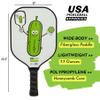 Big Dill Pickleball Infinity Pickleball Paddles Set of 2 USAPA Approved Pickleball Paddle Set | 2 Fiberglass Paddles with Covers, 2 Outdoor Pickleball Balls & Bag for Pickle Ball Paddle Set view 4