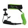 Tribe Bodyboarding QD (Quick Detach) Bicep Leash (Black/Green, S) view 1