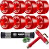 Bundle: Red Atom Pulse Wheels + Bearings ABEC7 + Tool view 1