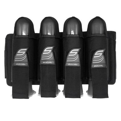 Social Paintball SMPL Pod Pack Harness, 4 Pod Holders (Black)