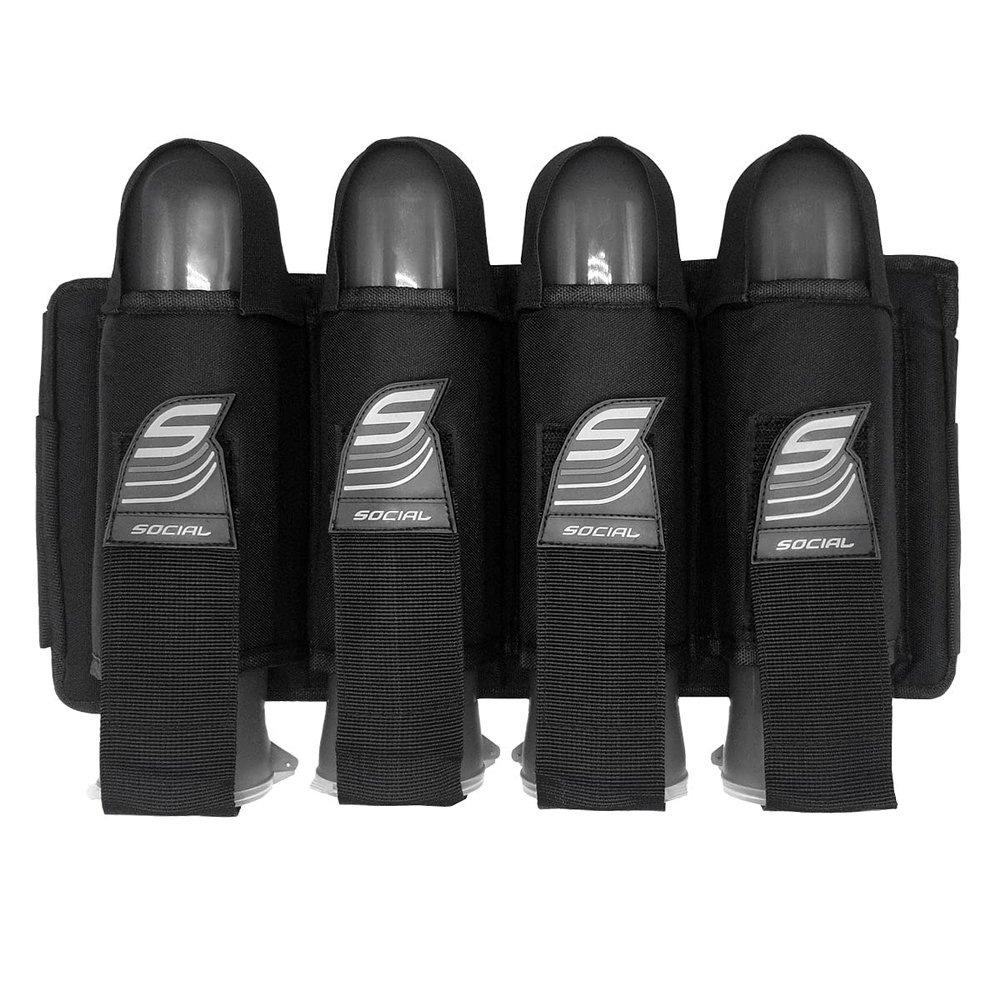 Social Paintball SMPL Pod Pack Harness, 4 Pod Holders (Black)