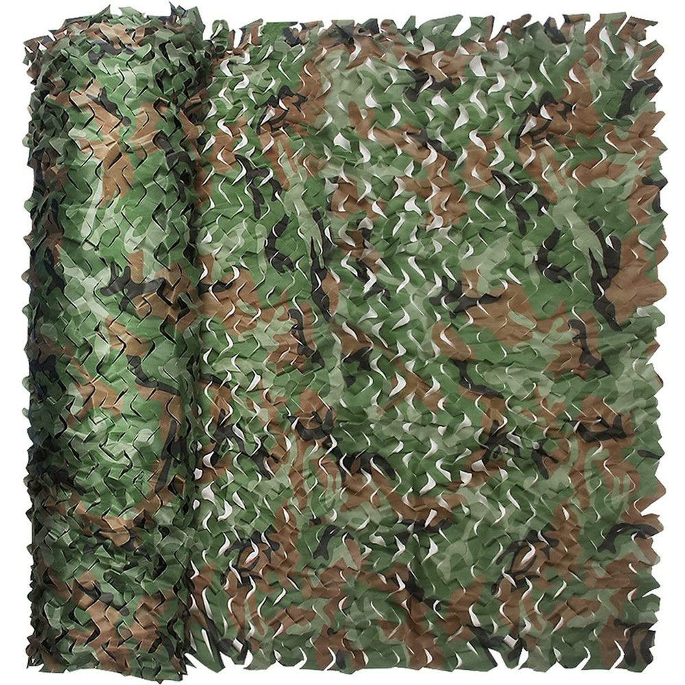 BcofoA Military Jungle Camo Netting, Camouflage Sunscreen net, Hunting Blind, Bulk roll, mesh, Sunshade, Camping, Outdoor. (Size : 1.5Mx8M(4.9ftx26.2ft))