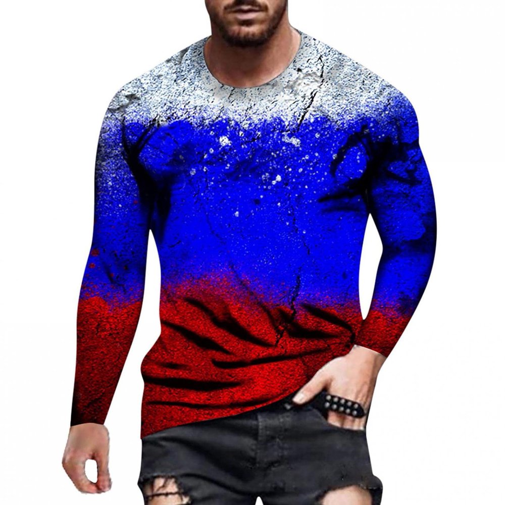 ITISME Mens Casual Fashion Round Neck Short Sleeve Tshirts Retro 3D Printed T Shirts Funny Graphic Hip Hop Tees Shirt Lightweight Affordable Streetwear Stylish Summer Undershirt Tops