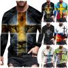 ITISME Fashion Graphic Long Sleeve T Shirts for Men Retro Regular-Fit 3D Printed Crew Neck T Shirts Funny Hipster Tees Shirt Lightweight Affordable Streetwear Autumn Winter Undershirt Tops view 4