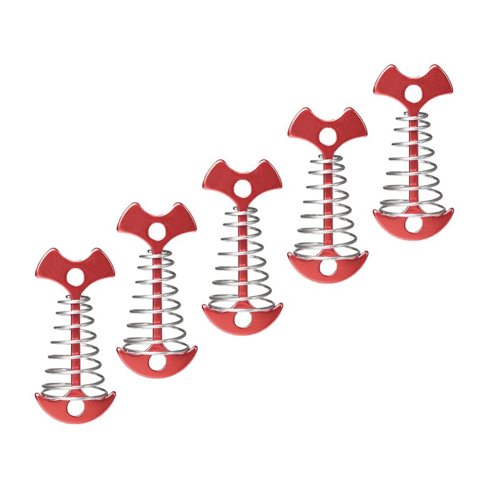 5pcs Ground Pile Rope Buckles Fishbone Fixing Buckles Tent Rope for Camping Car Tent