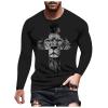 ITISME Mens Casual Fashion Round Neck Long Sleeve Tshirts Retro 3D Printed T Shirts Funny Graphic Hip Hop Tees Shirt Lightweight Affordable Streetwear Autumn Winter Undershirt Tops view 1