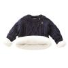 Autumn Toddler Baby Boys Girls Sweater Children Sweaters Clothing Kids Knitted Cardigan Thick Warm Sweaters Outwear Navy Blue 12M view 1