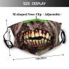 LALLRI Zombie Scary Skull Face Mask Washable Balaclava Bandanas Repeatable for adult view 2