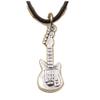 2Pcs Ancient Silver Color Pendant Guitar Necklace view 1