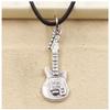 2Pcs Ancient Silver Color Pendant Guitar Necklace view 2