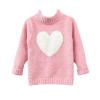 Sweater Girl Winter Long Sleeve Warm Spring Knitted Baby Girls Sweater Girls Pullover Top Heart Sweater Pink 6 view 1