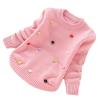 Big Girl Sweaters Winter Girl Sweaters Toddler Knitting Pullovers Top Korean Style Cardigans Warm Kids Pink 5