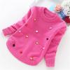 Big Girl Sweaters Winter Girl Sweaters Toddler Knitting Pullovers Top Korean Style Cardigans Warm Kids Pink 5 view 2