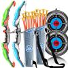 2 Pack Set Bow and Arrow Archery Toy for Kids, LED Light Up with 20 Suction Cup Arrows Target & Quiver, Outdoor Toys Kids Boys Girls Ages 3-12 Years Old view 1