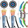 2 Pack Set Bow and Arrow Archery Toy for Kids, LED Light Up with 20 Suction Cup Arrows Target & Quiver, Outdoor Toys Kids Boys Girls Ages 3-12 Years Old view 2