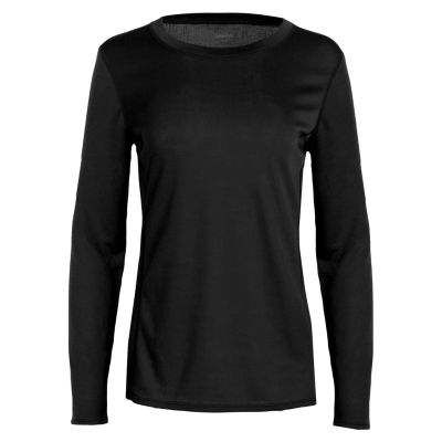 Polarmax Women's Double Layer Crewneck Midweight Relaxed Fit Base Layer - Black, X-Large