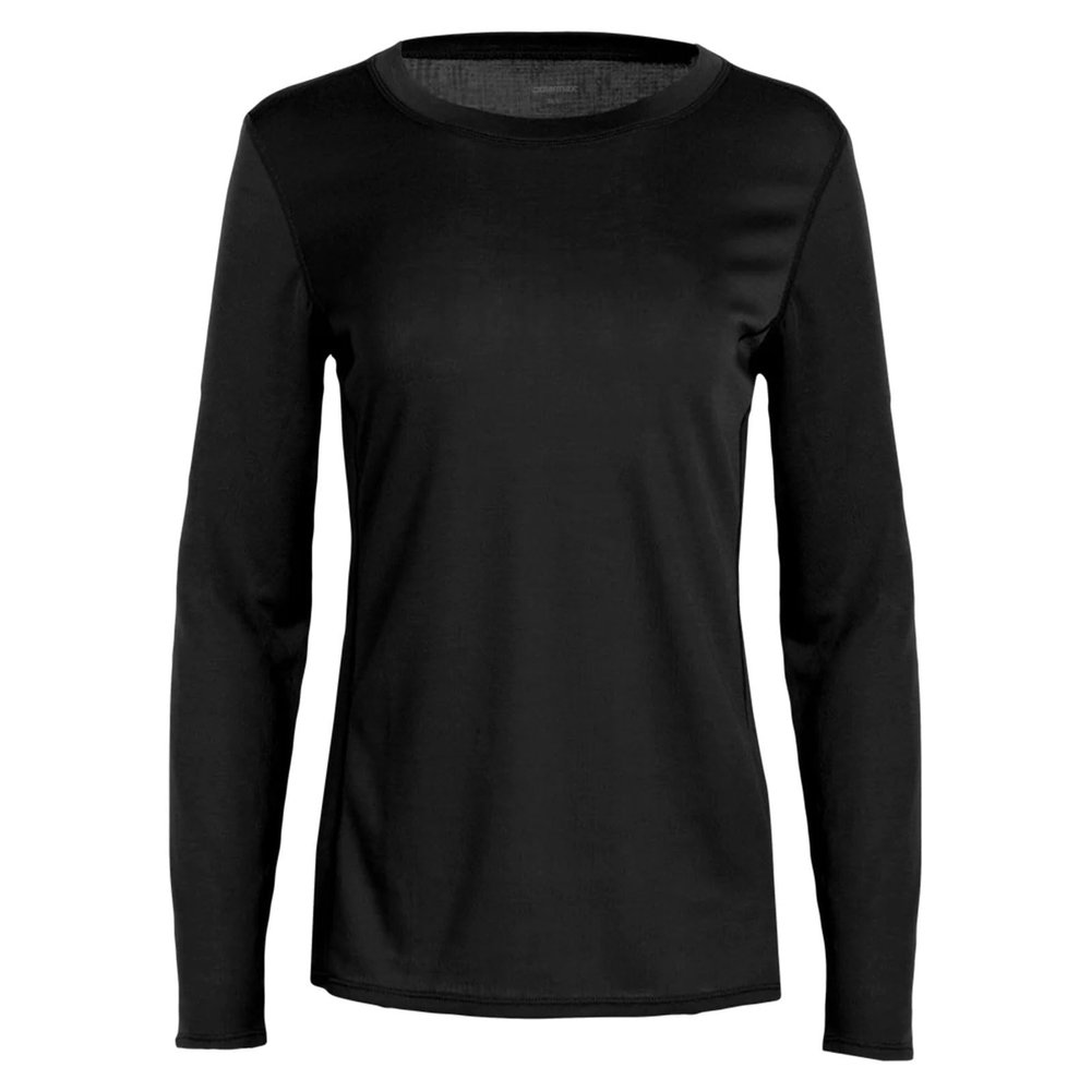 Polarmax Women's Double Layer Crewneck Midweight Relaxed Fit Base Layer - Black, X-Large