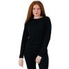 Polarmax Women's Double Layer Crewneck Midweight Relaxed Fit Base Layer - Black, X-Large view 2