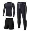 Echinodon Boys Base Layer Set Kids Sport Quick Dry Compression Underwear Tights Leggings Thermal Set Grey 26 view 1
