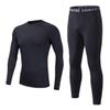 Echinodon Boys Sports Base Layer Set Kids Compression Long Sleeve Gym Tops Leggings Quick Dry Football Underwear Black 28 view 4