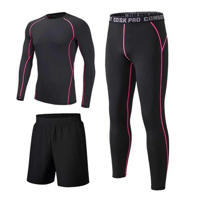 Echinodon Kids Thermal Base Layer Set Boys Girls Quick Dry Compression Top and Leggings Underwear Athletic Tights Set Rose Red S