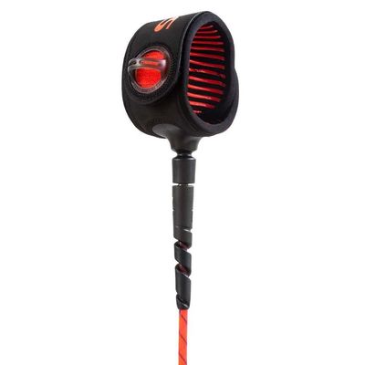 FCS Freedom Helix All Round Surf Leash (Black/Red, 7ft0)